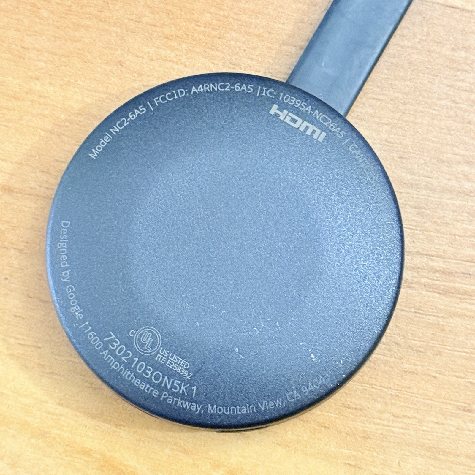 Google Chromecast 2nd Generation Dongle NC2-6A5 Media Streamer with Power