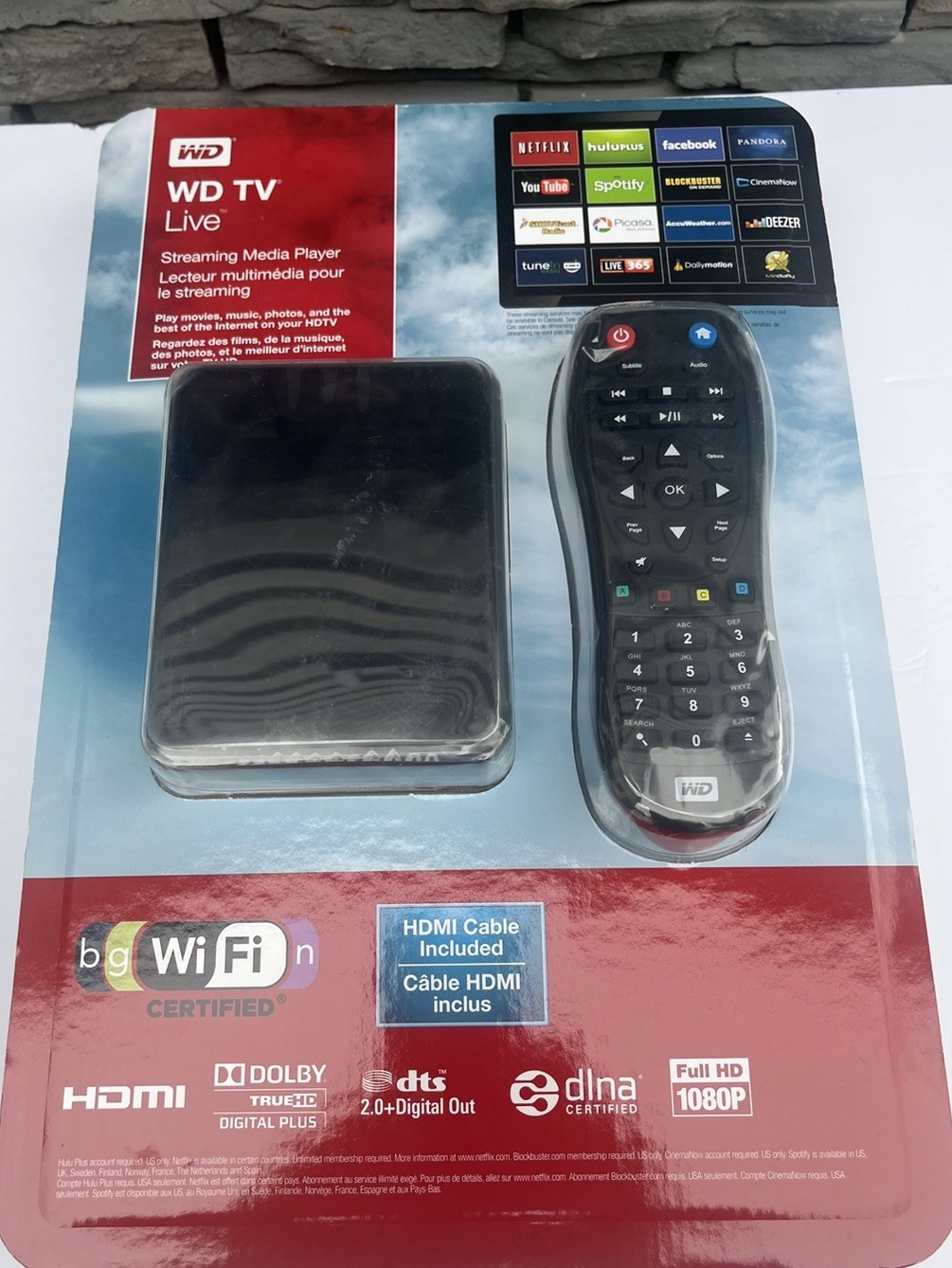 Western Digital WD TV Live HD Streaming Media Player Netflix Hulu Plus Spotify