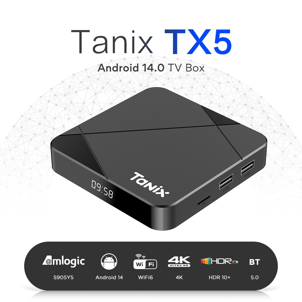 TV Box Amlogic S905Y5 2.4G 5G Wifi BT