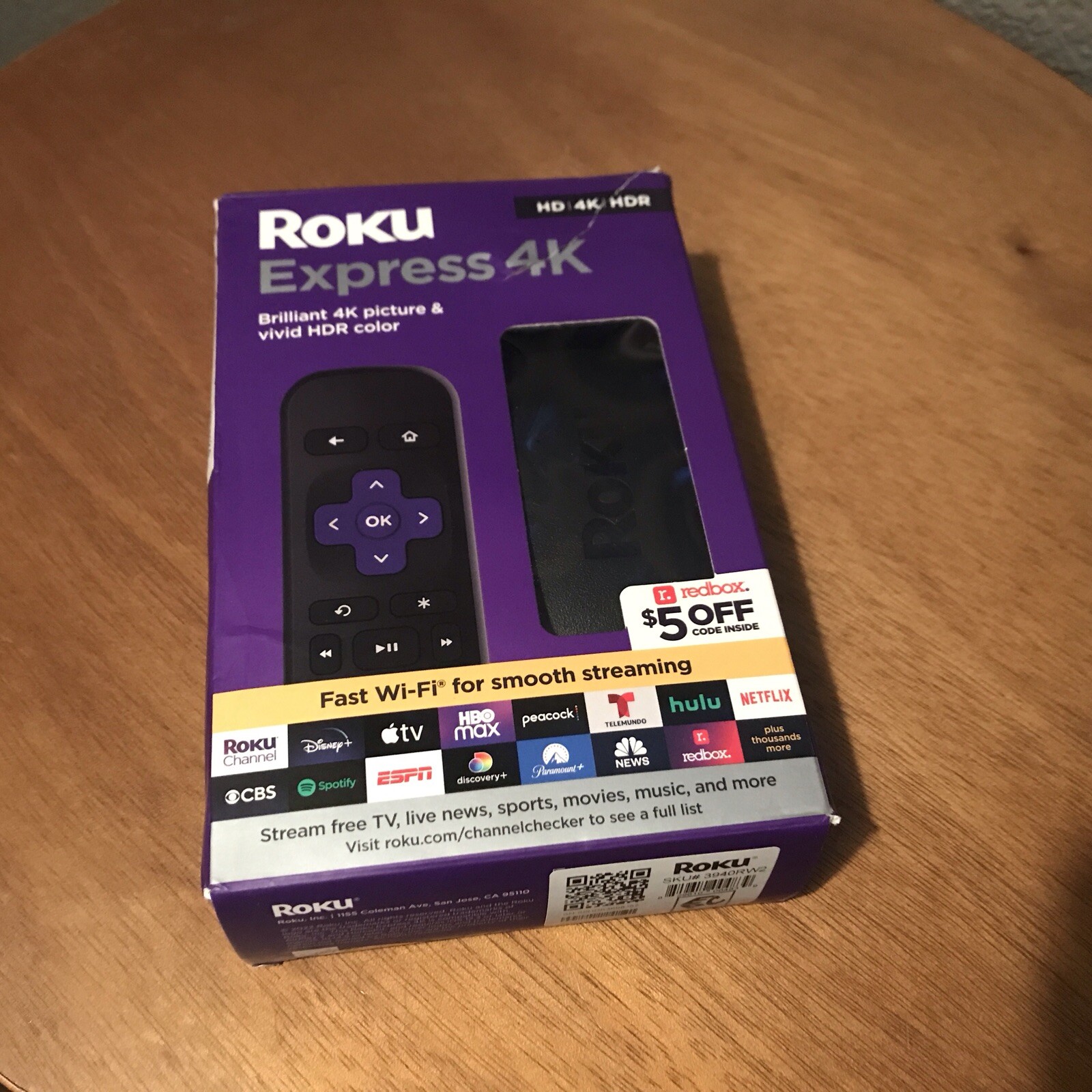 NEW OPEN BOX ROKU EXPRESS 4K STREAMING MEDIA PLAYER 3940RW2
