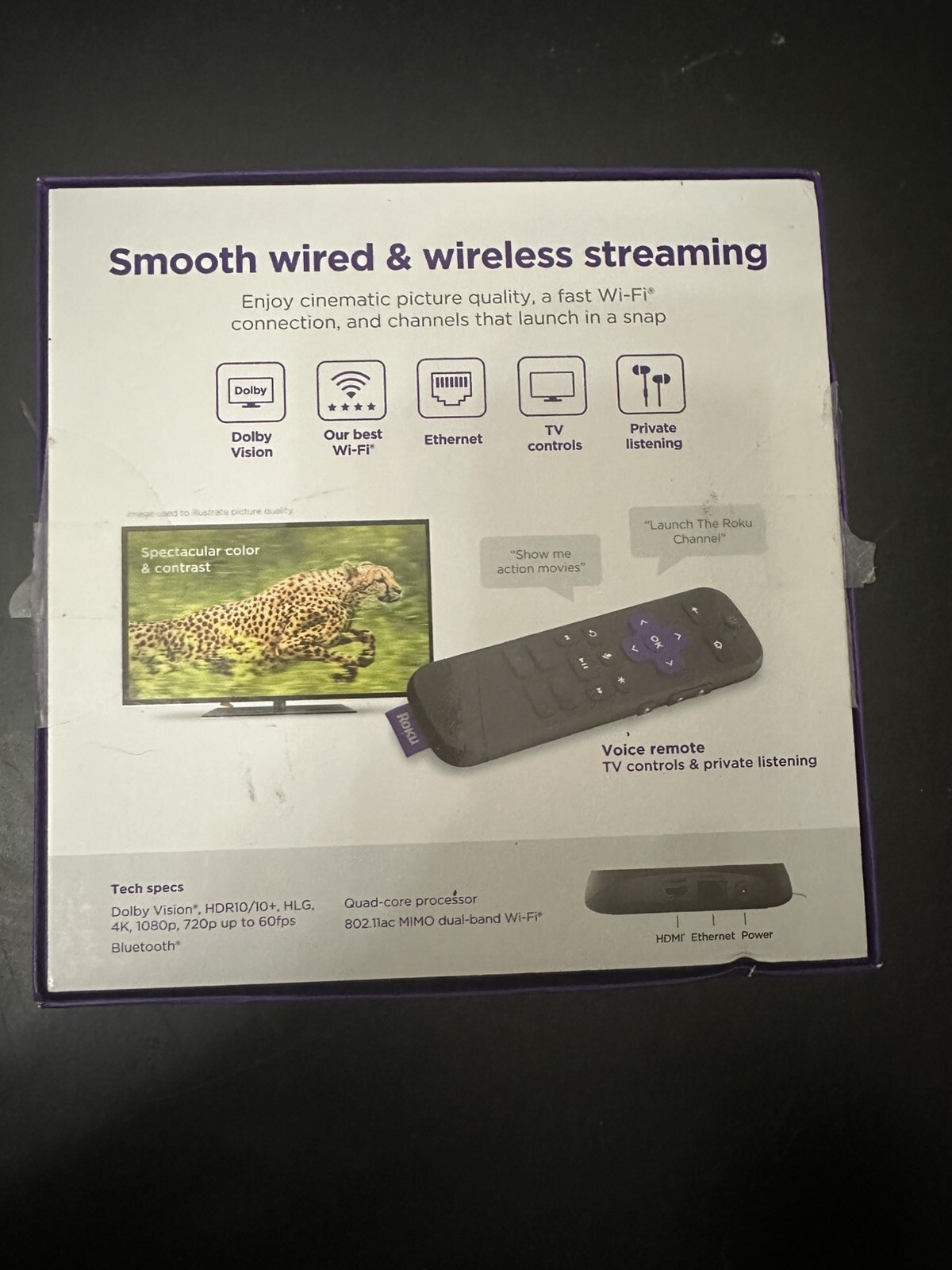 Roku Ultra LT HD/4K/HDR Dolby Vision 4-Core Streaming Media Player open box
