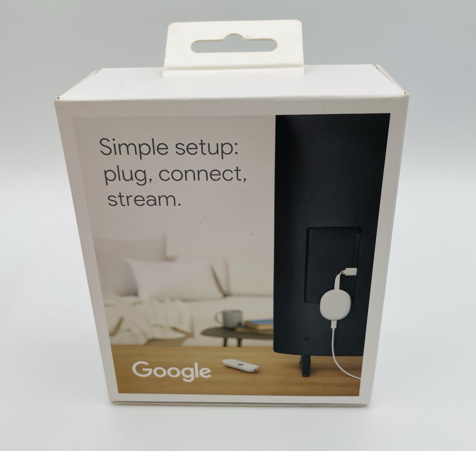 Google Chromecast with Google TV Media Streamer HD – Snow (GA03131-US) w/ Box!
