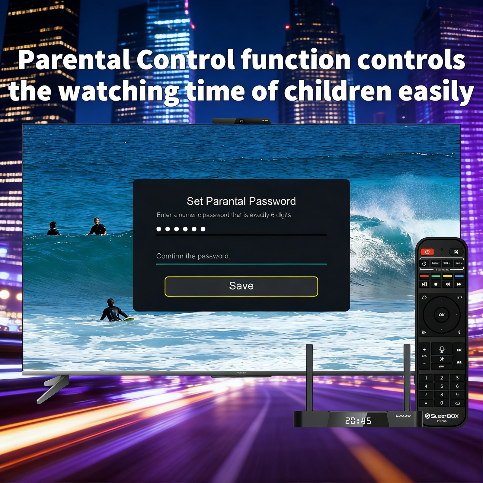 SuperBox S7 Pro Streaming Media Player 4GB+32GB 7-Day Time Shift Cord Cutter Box