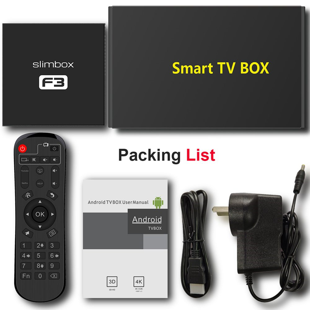 A95X F3 SLIM S905X3 4K HD Android 9 TV Box 2G+16G +Optional SlimBOX Firmware