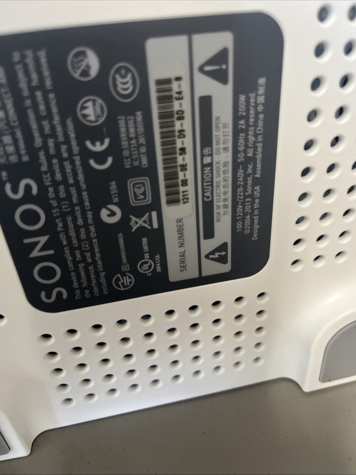 Sonos Connect Amp – Untested As Is