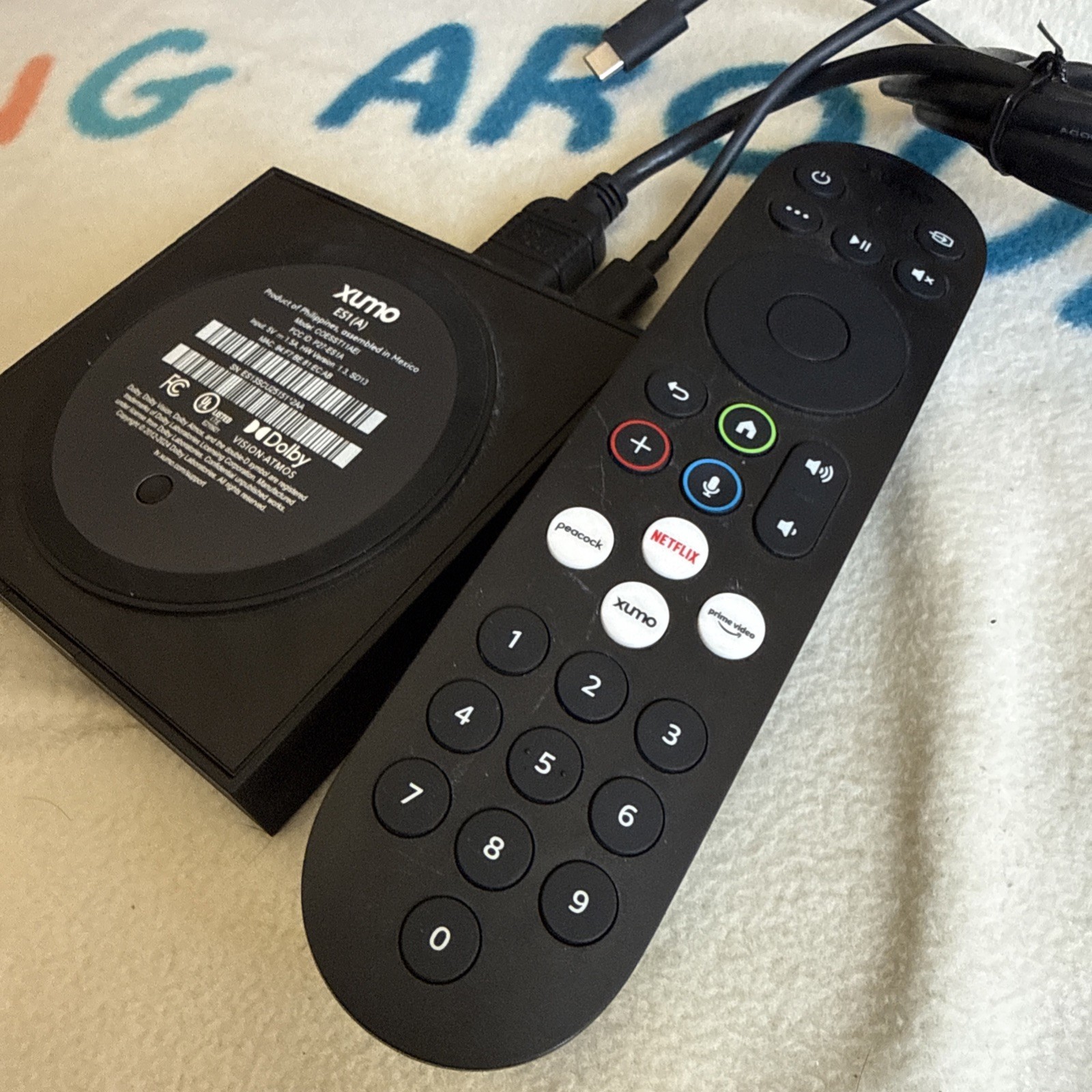 Xumo ES1 (A) 4K Streaming Box with Power WITH REMOTE | TESTED & WORKING