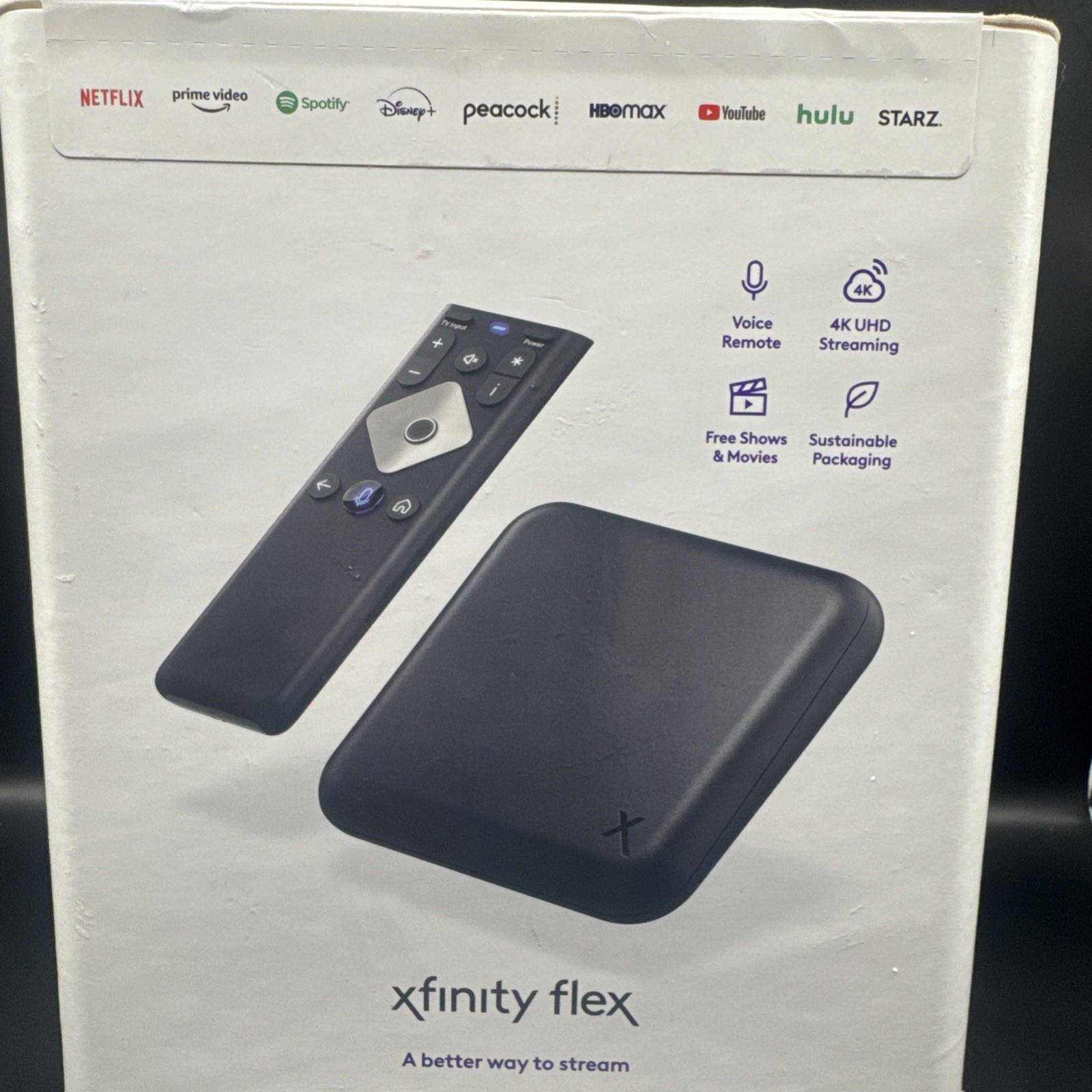 Xfinity Flex 4K Ultra HD Streaming TV Box with Voice Remote *New Sealed Box*