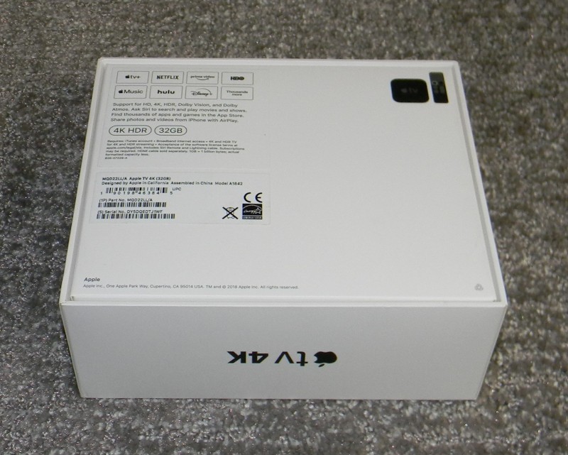 Original Apple TV – 32GB 4K HD Media Streamer MQD22LL/A – w/ Apple Remote