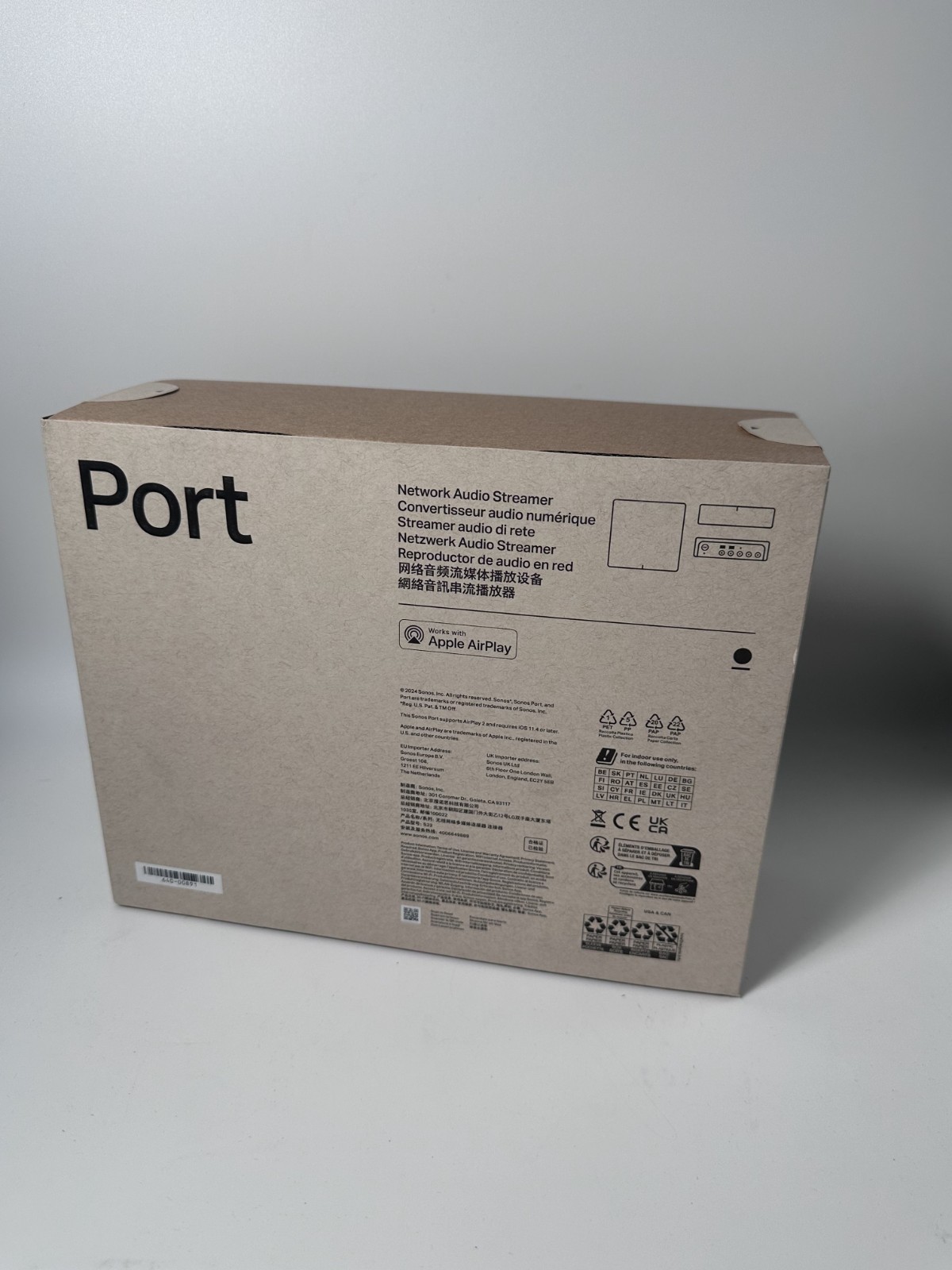 New Sonos Port Network Audio Streaming Player PORT1US1BLK Black