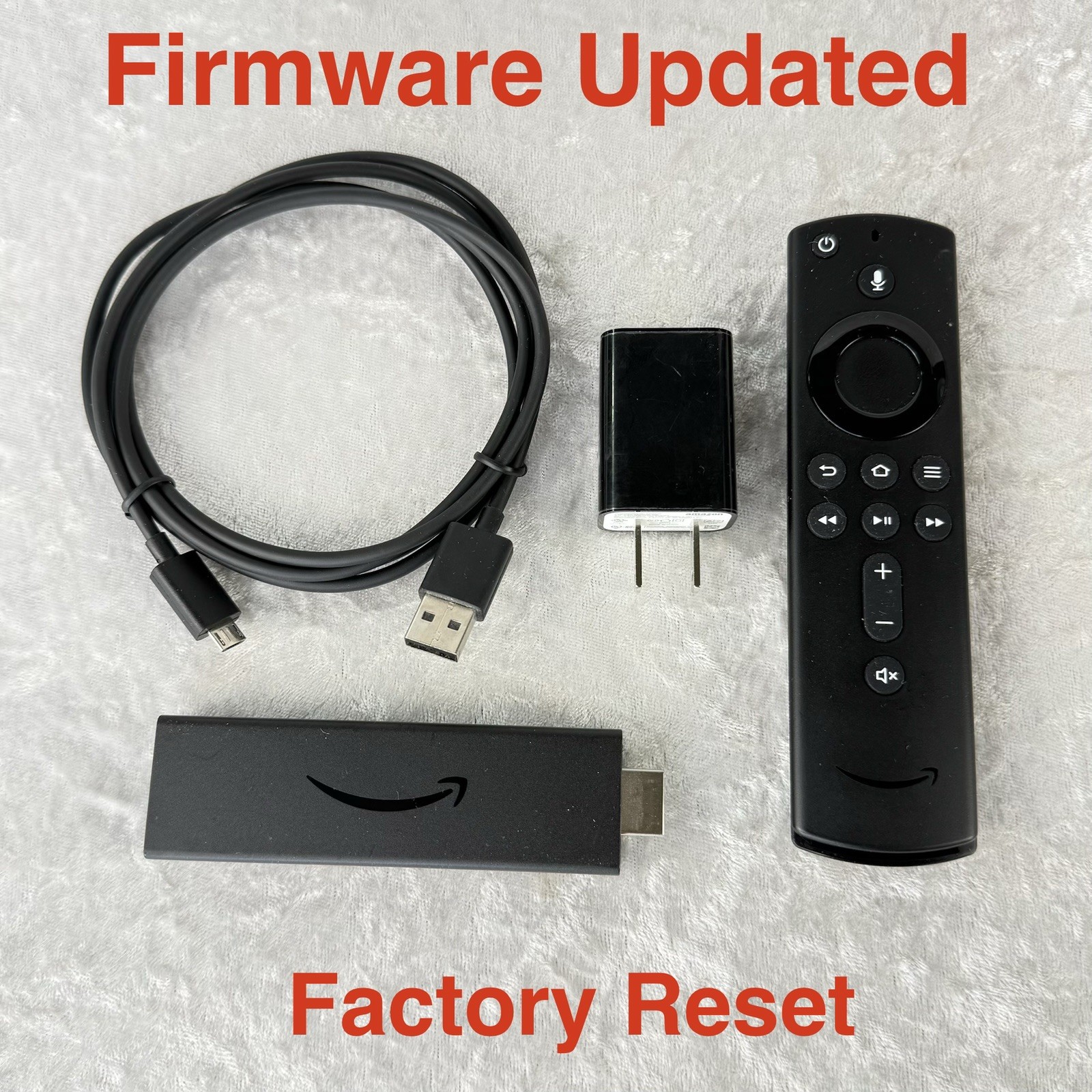 Amazon Fire TV Stick 4K E9L29Y Alexa Voice Remote OEM Power Adapter Tested