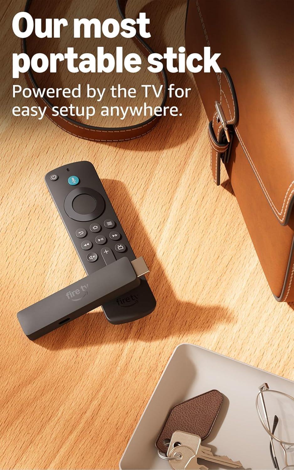 Fire TV Stick HD (Newest Model), Free & Live TV, Alexa Voice Remote, Powered by