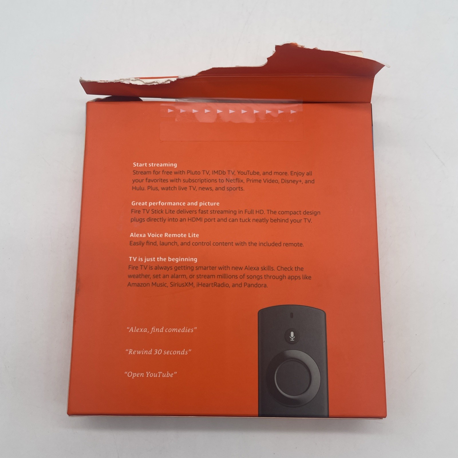 Amazon Fire TV Stick Lite HD TV Remote Alexa New Open Box! No HDMI Extender