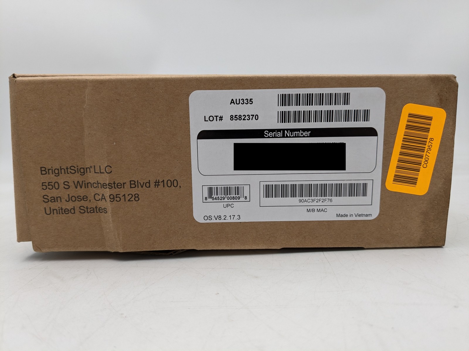 BrightSign C2MS Media AU335 ARC/eARC Digital/Analog Audio Player 12V