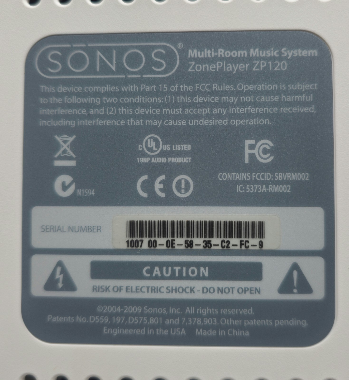 Sonos CONNECT:AMP (also known as ZonePlayer 120 or ZP120 200w Multi Room Tested