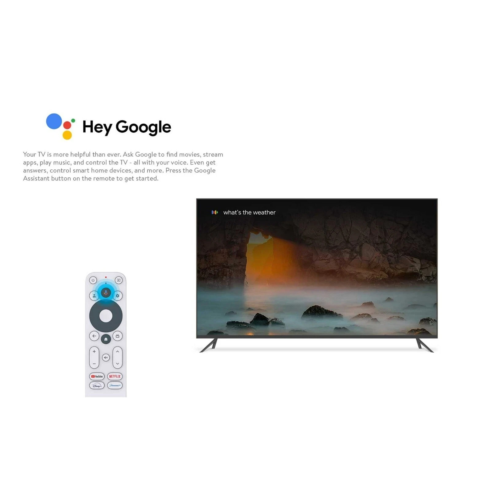 ONN Google TV 4K HD Streaming Box Voice Control Google Assistant (110125667)™