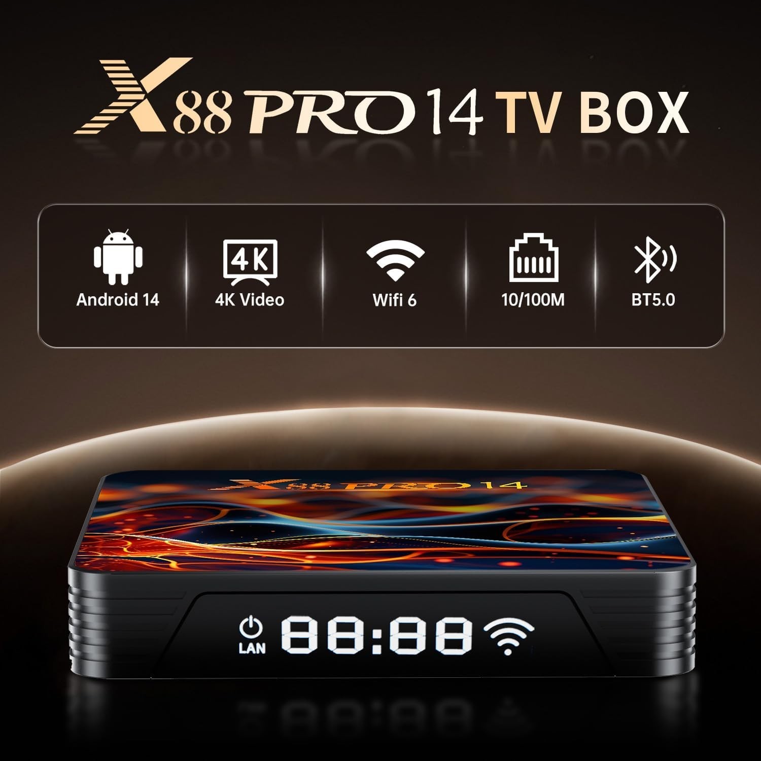 2026 Android 14.0 TV Box, Android Boxes with 2GB RAM 16GB ROM RK3518 Quad-Cor…