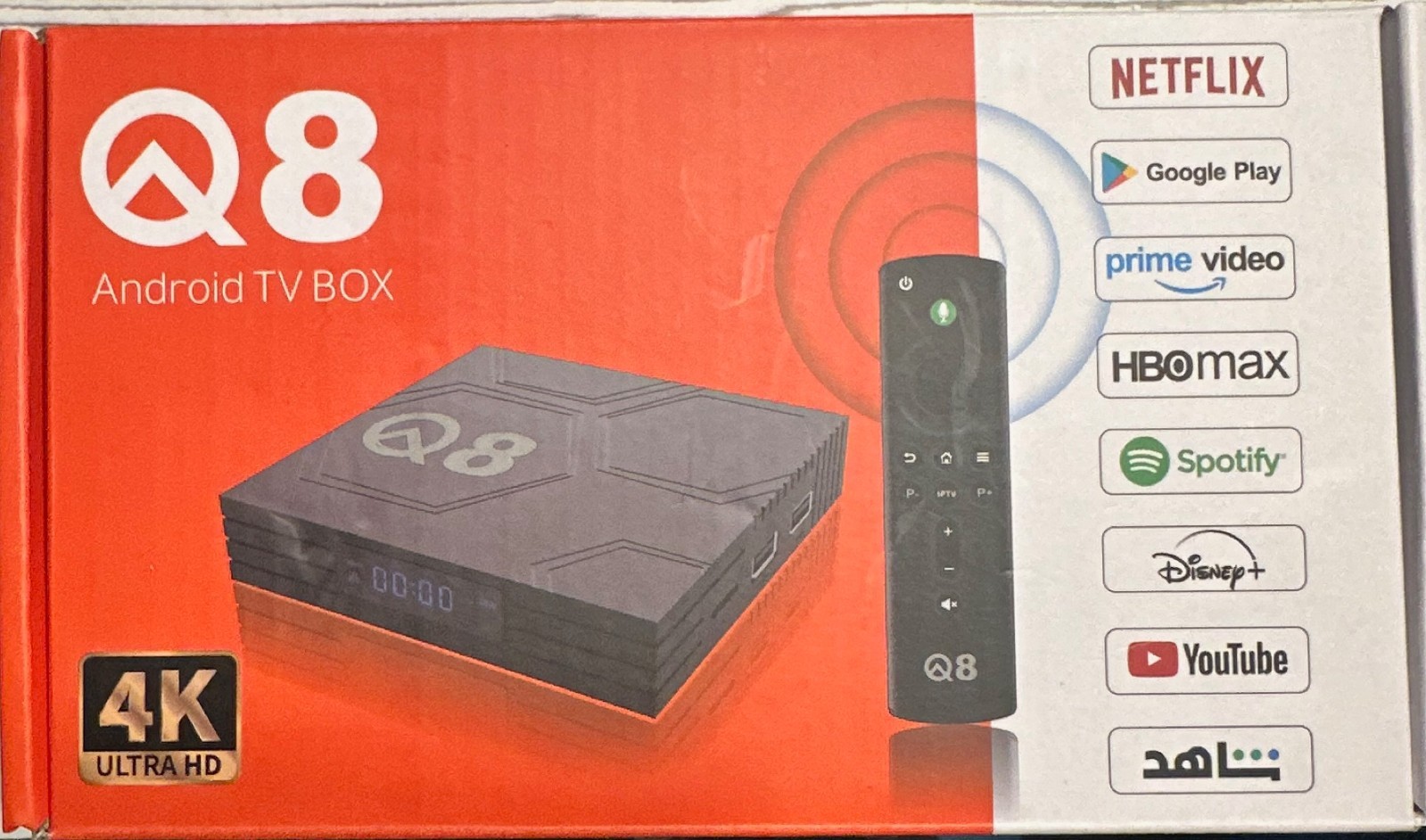 Q8 Android 12 TV Box UHD 5G 2GB/16G