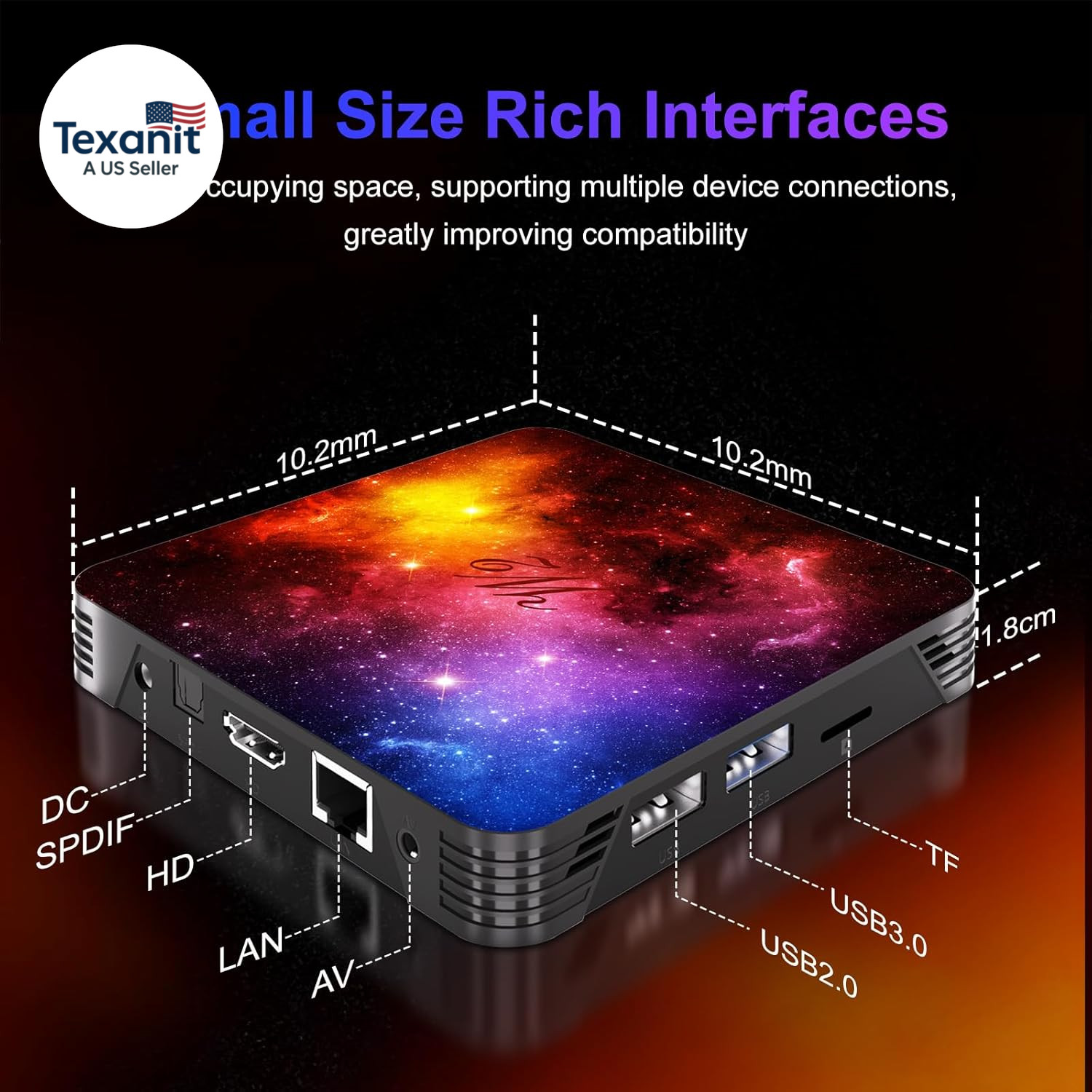 Android 14.0 TV Box 4GB RAM 64GB ROM, Support 4K Dual-Wifi 2.4G/5G Quad-Core Sma