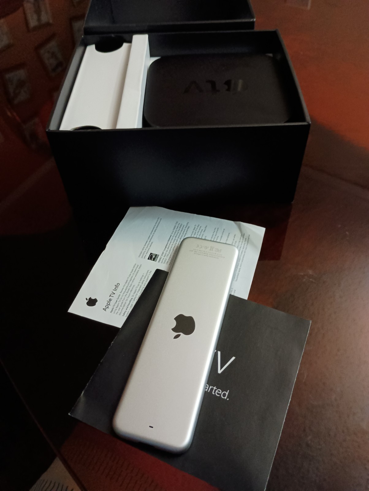 Apple TV Model 32GB A1625 w/ Box w/ Black Remote and Power Cord, Tested, Updated