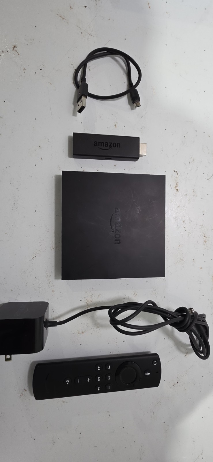 Amazon Media Streamer With Remote Black Model CL-1130 And Firestick W87CUN
