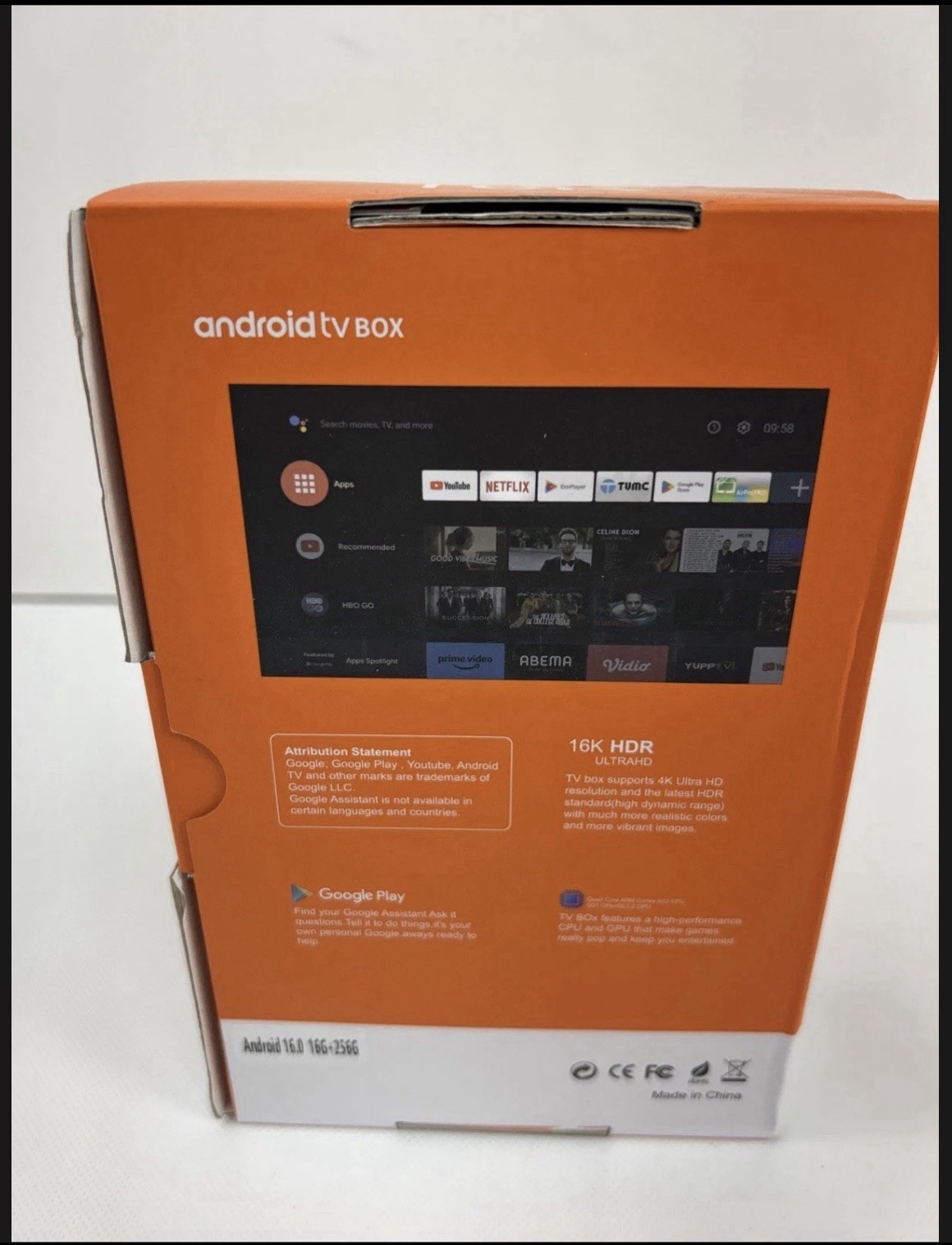 Tv Box 4K Android TX60 Pro 16gb Ram 256gb Rom Android 16 Ott Box 5G TV Box