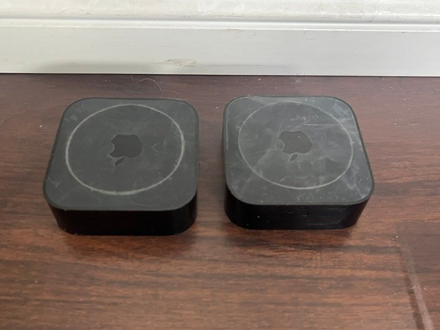 2 Apple TV HD 4th Gen 32 GB A1625, with Remote and Power Cable
