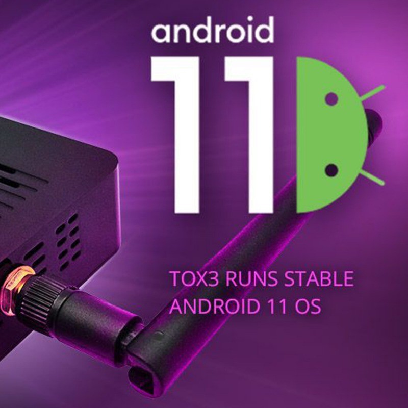 Quad Core Amlogic S905X4 Android 11.0 4GB+32GB Smart TV Box 2.4G 5G 1000M TOX3