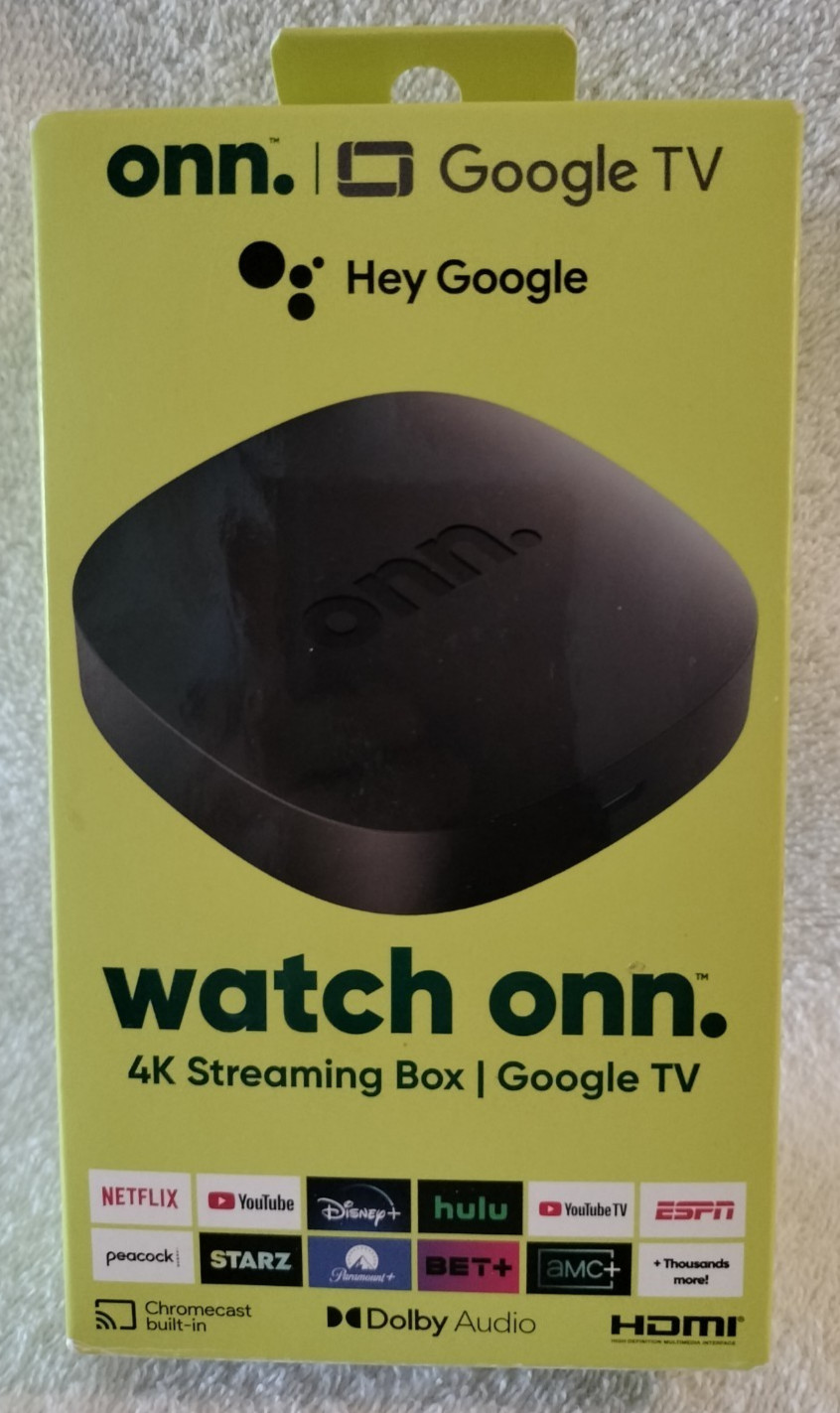 onn 4K Streaming Device Google TV Fast Streaming Ultra HD 8GB Storage 2GB