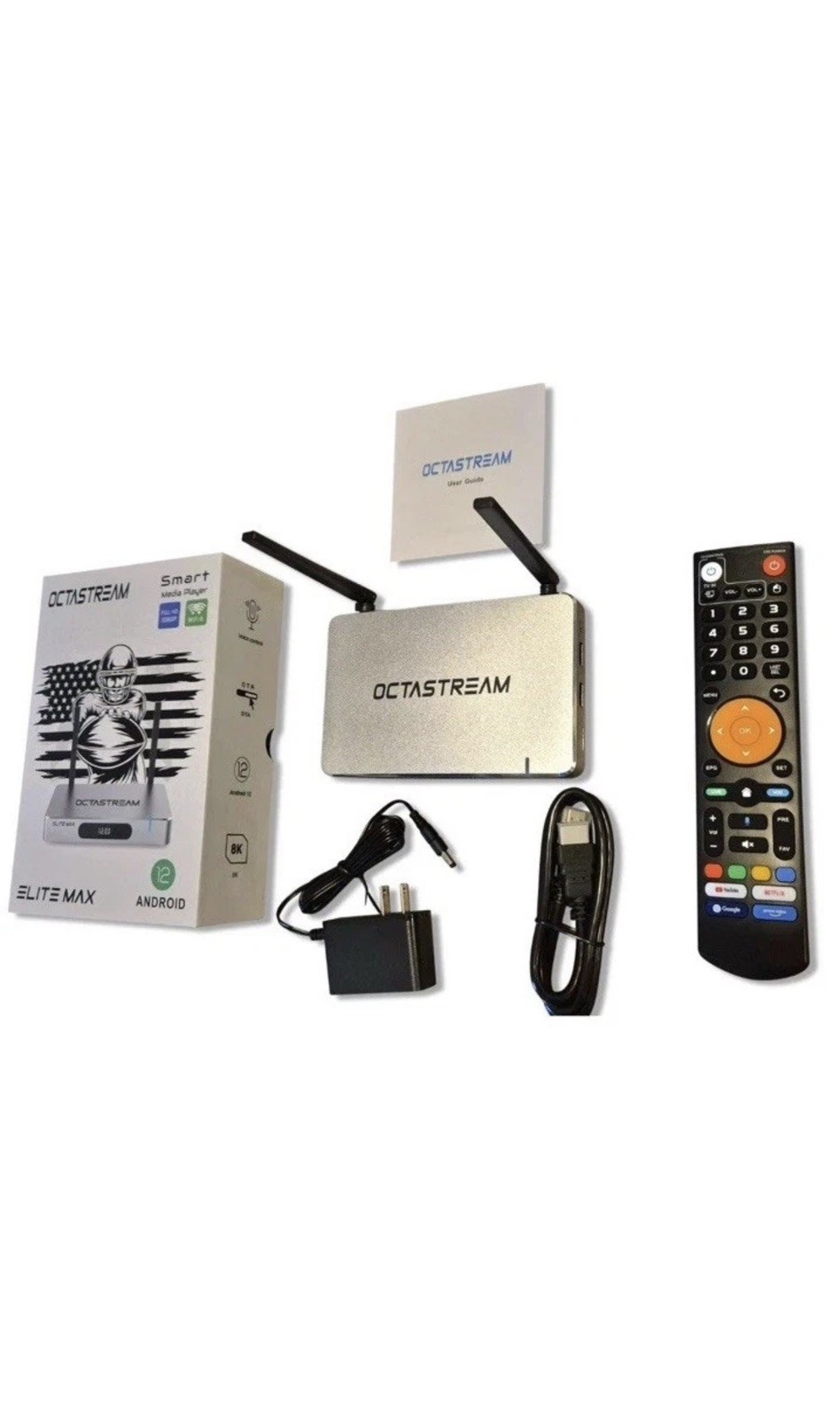 Octastream Elite Max Smart Media Player( New 2025 Version W/ Voice Remote)