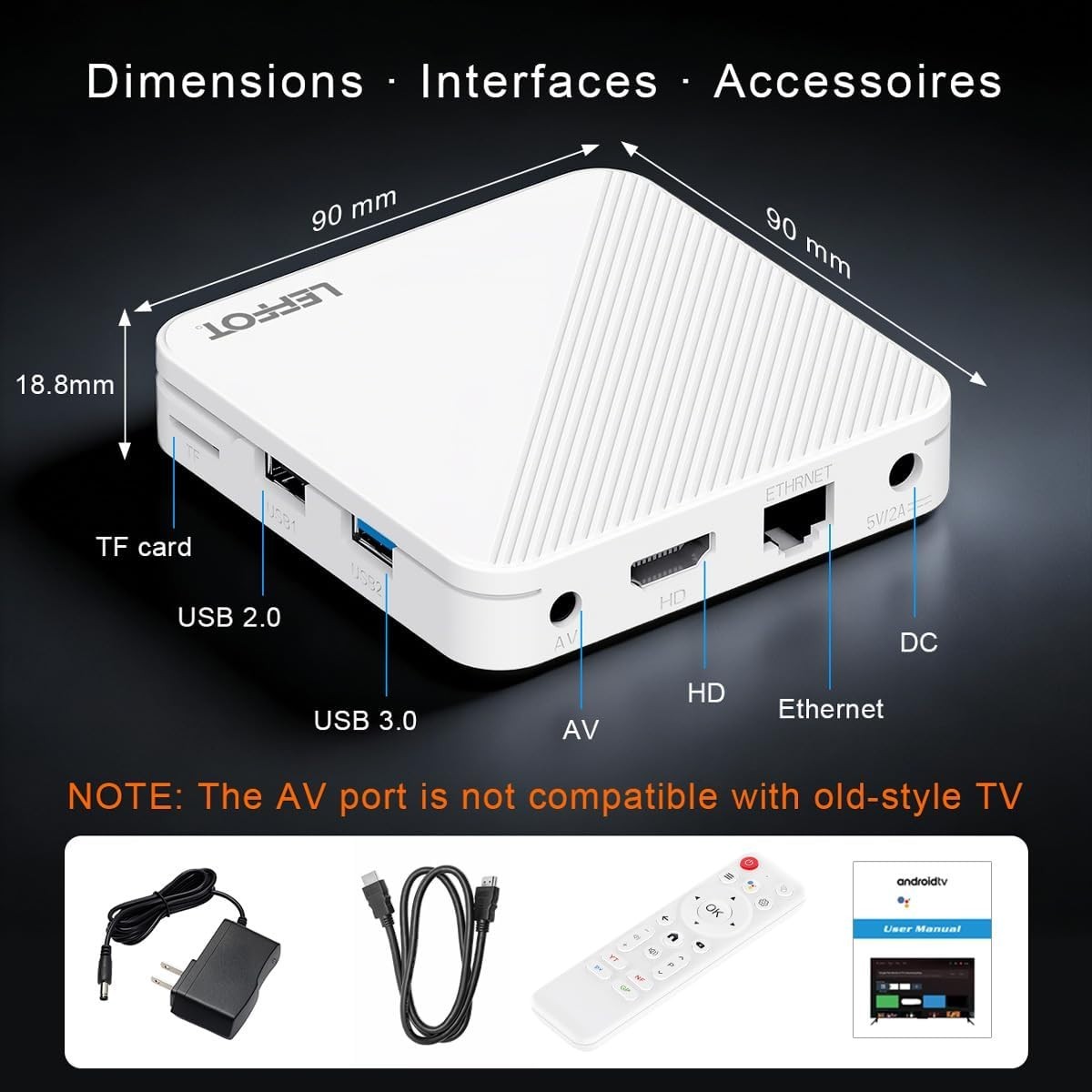 Android 14.0 TV Box 2026, H313 4K Ultra HD Streaming Device for TV with BT 5….