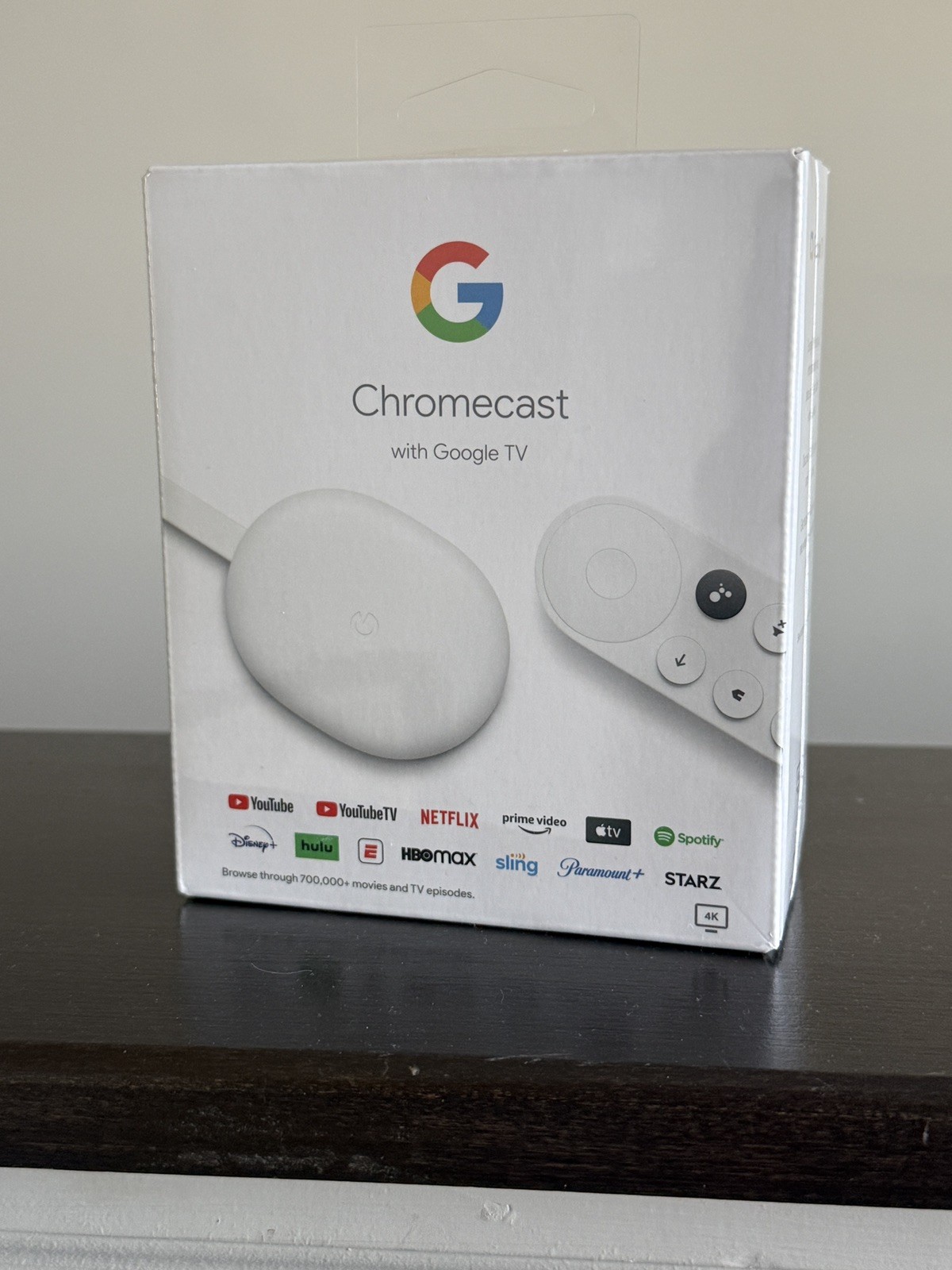 Google Chromecast with Google TV 4K UHD Media Streamer – Snow