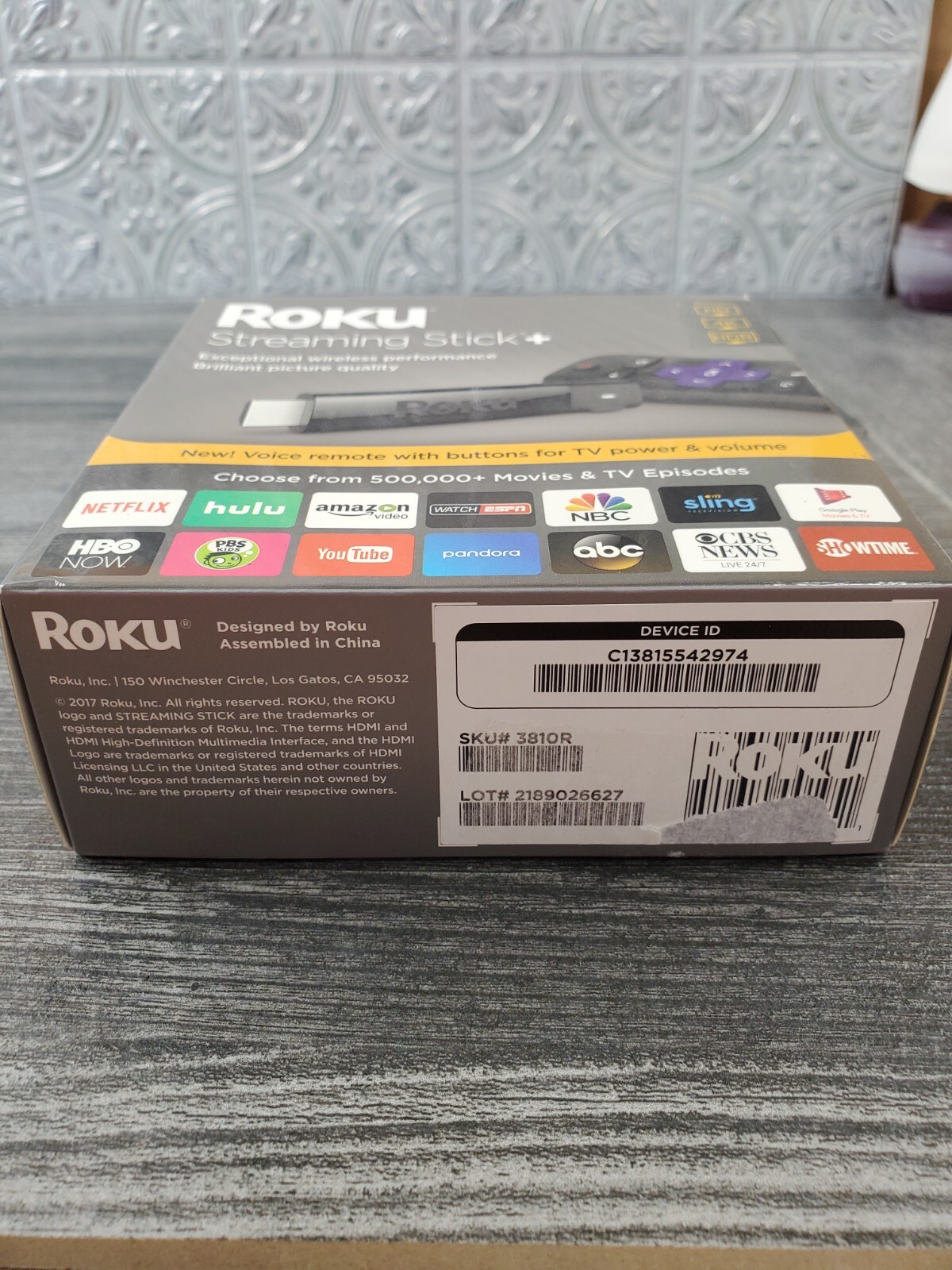 Roku Streaming Stick+ 4K Streaming Media Player w/ Voice Remote
