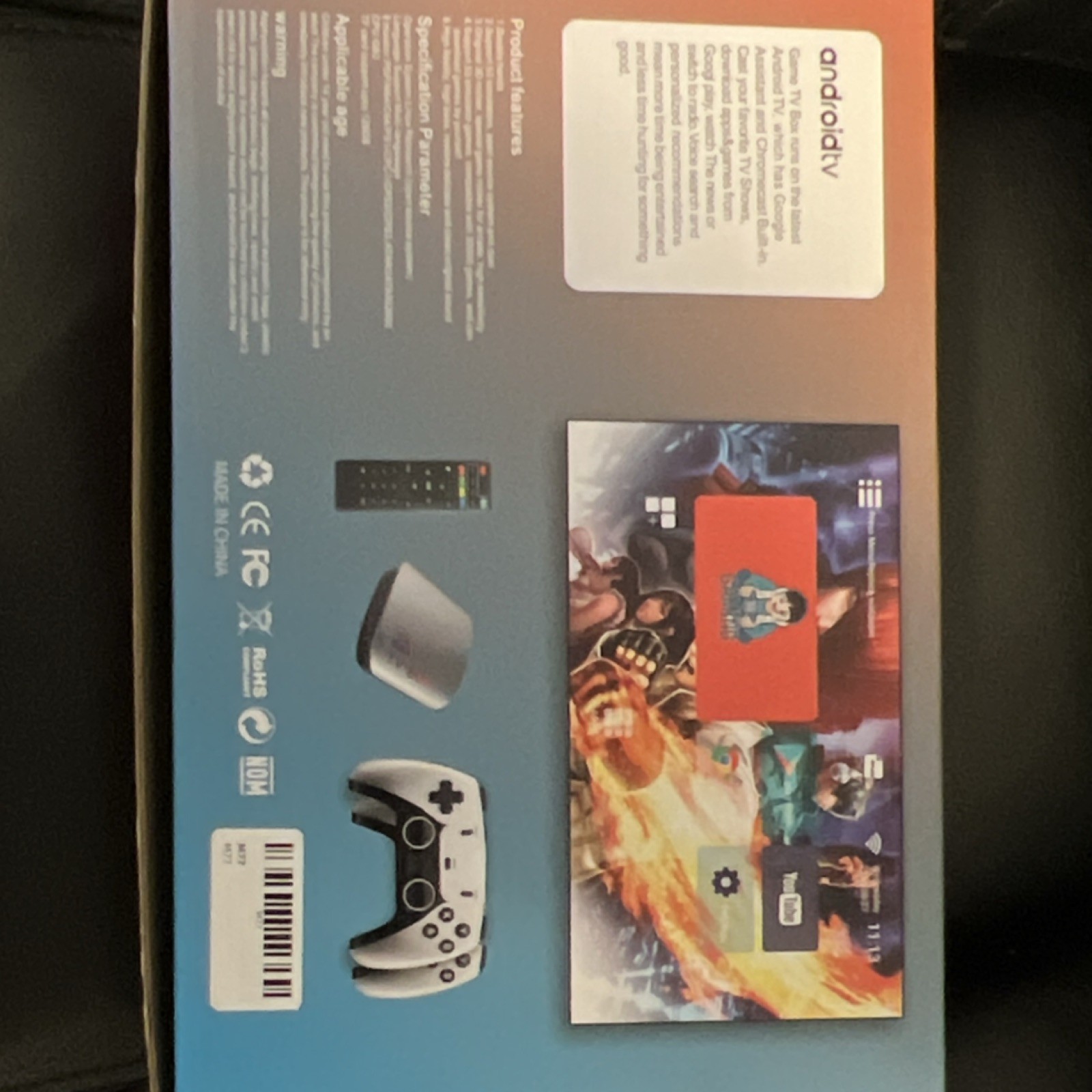 M77 8K HDR Android TV Box, 4K, Wi-Fi, HDMI, Game Support, Controller