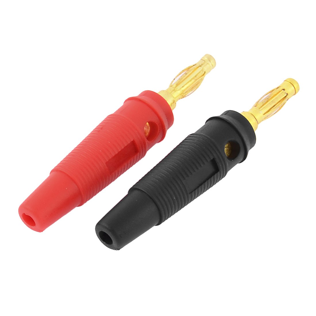 6pcs Red Black Insulated Jacket Audio Speaker Wire Banana Connector Adapter