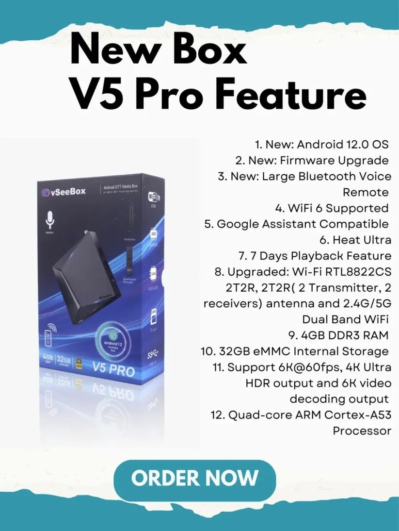 vSeeBox V5 Pro, NEW Authorized And Certified Distributor Free Shipping!!