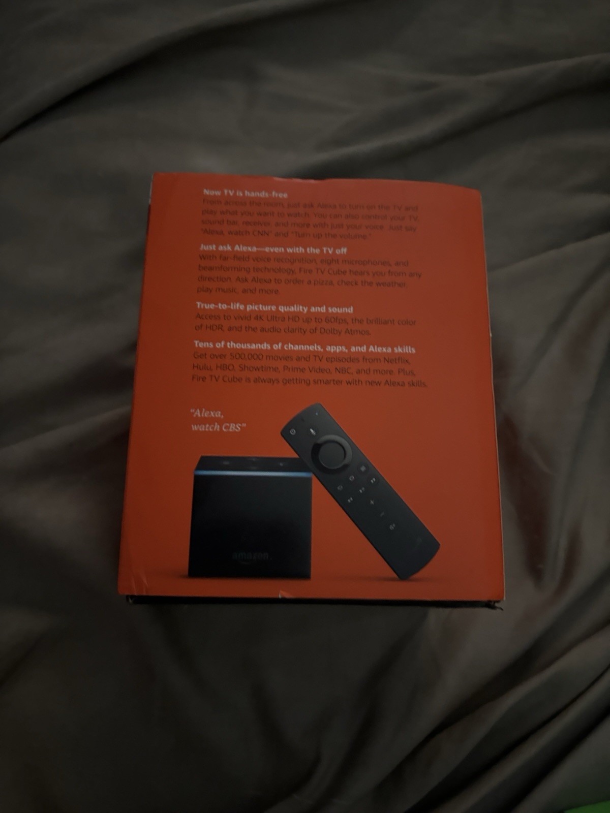 Amazon Fire TV Cube HD Digital 4K HDR Media Streamer, Far-Field Voice Control