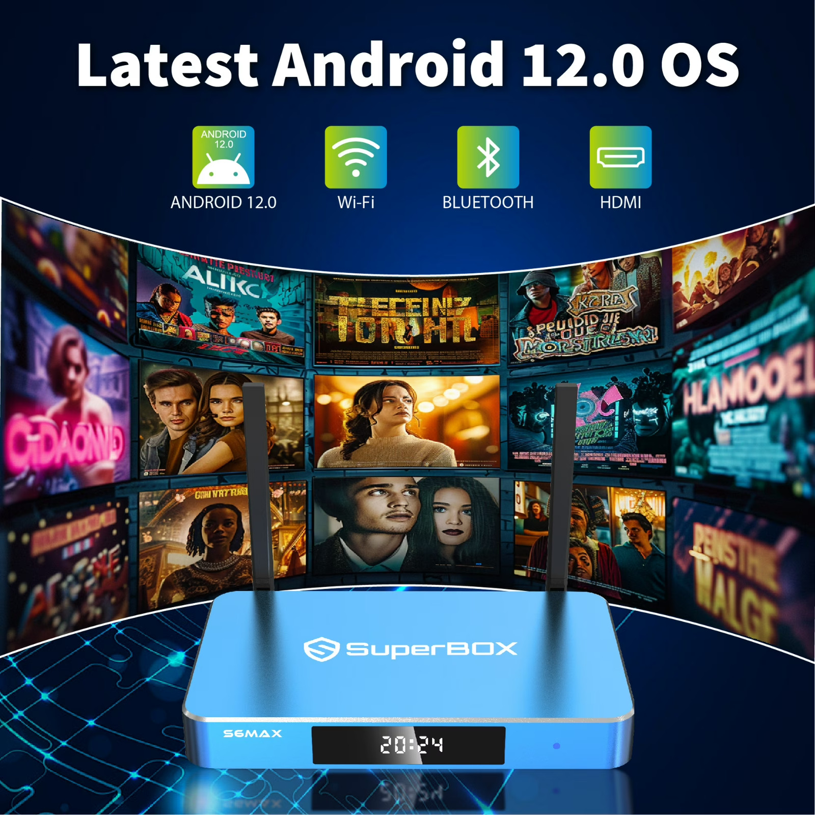 2025 SuperBox S6 Max Smart TV Box 4GB+64GB WiFi 6 Voice Remote 6K Android 12