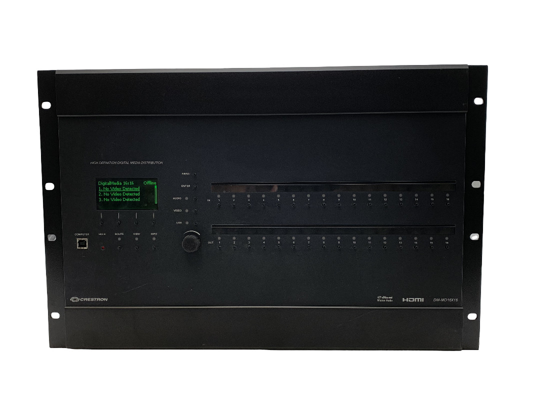 Crestron DM-MD16x16 Digital Media Switcher Loaded w/ I/O Cards