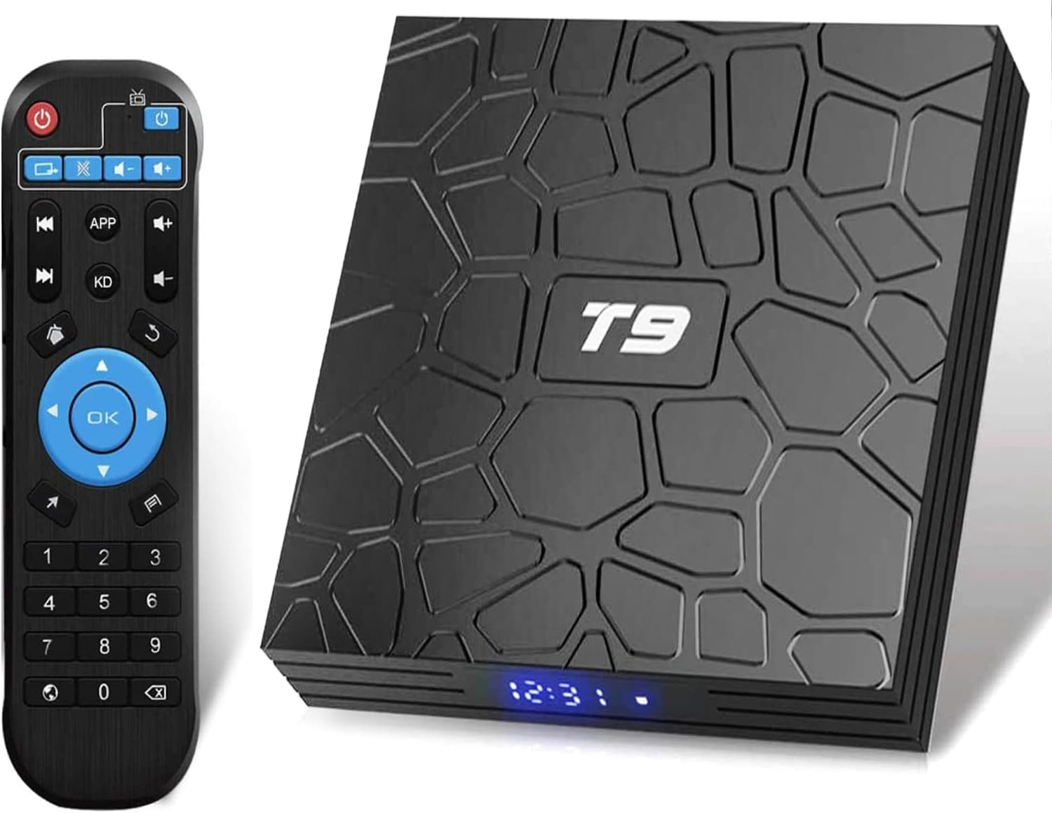 Android TV Box 9.0, Android Box 4GB DDR3 RAM 32GB ROM RK3318 BT4.0 Quad-Core Cor