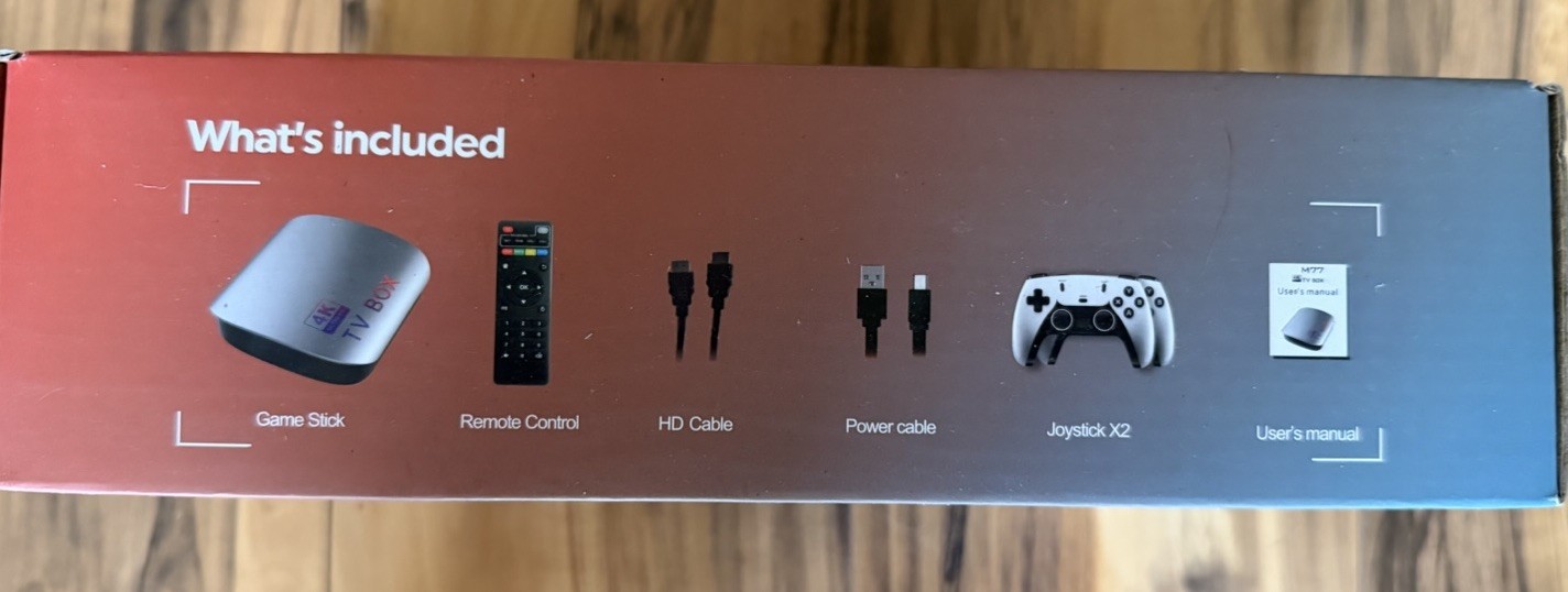 M77 Android TV Game Box 4K 8K HDR 5G w/ 2 Wireless Controllers New