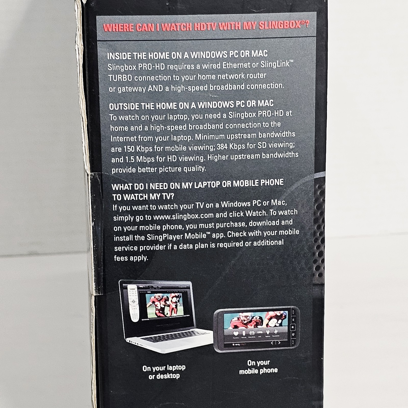 Slingbox PRO-HD SB300-100 Media Streamer 1080i Multiple Inputs Built-In TV Tuner
