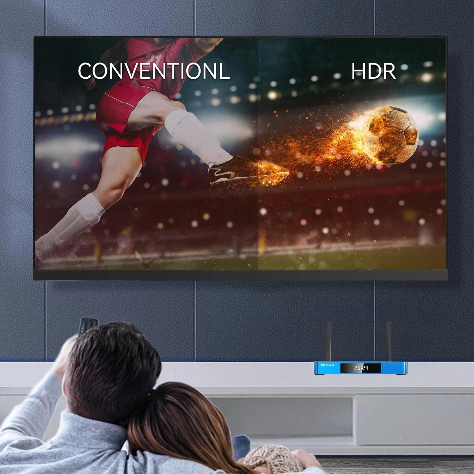 SuperBox S6 Max 6K Android TV Box Blue Dual Band WiFi 6 HDMI 64GB Dolby Digital