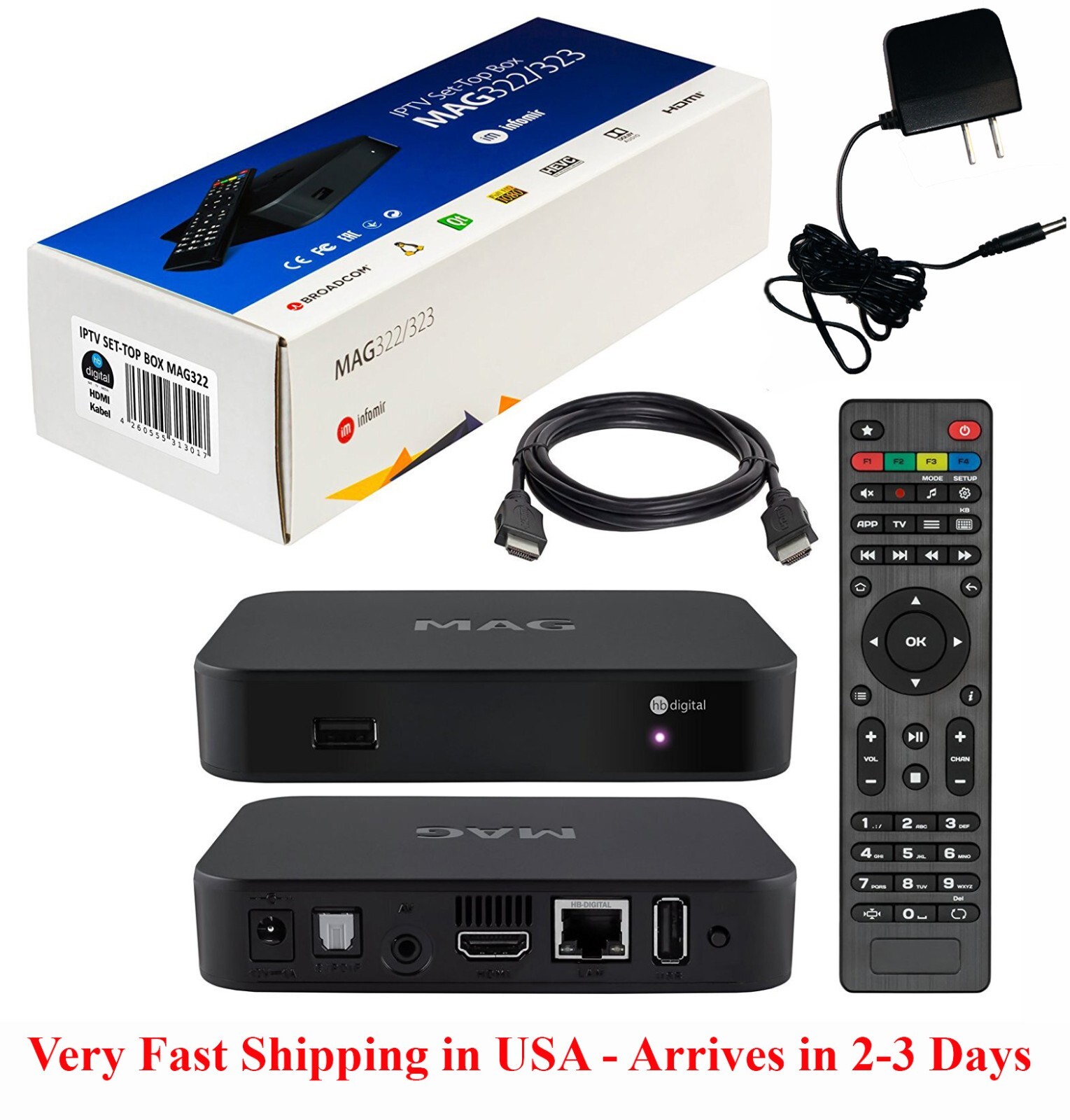 Infomir Mag322w1 with built-in WiFi – OPEN BOX(New & Unused)