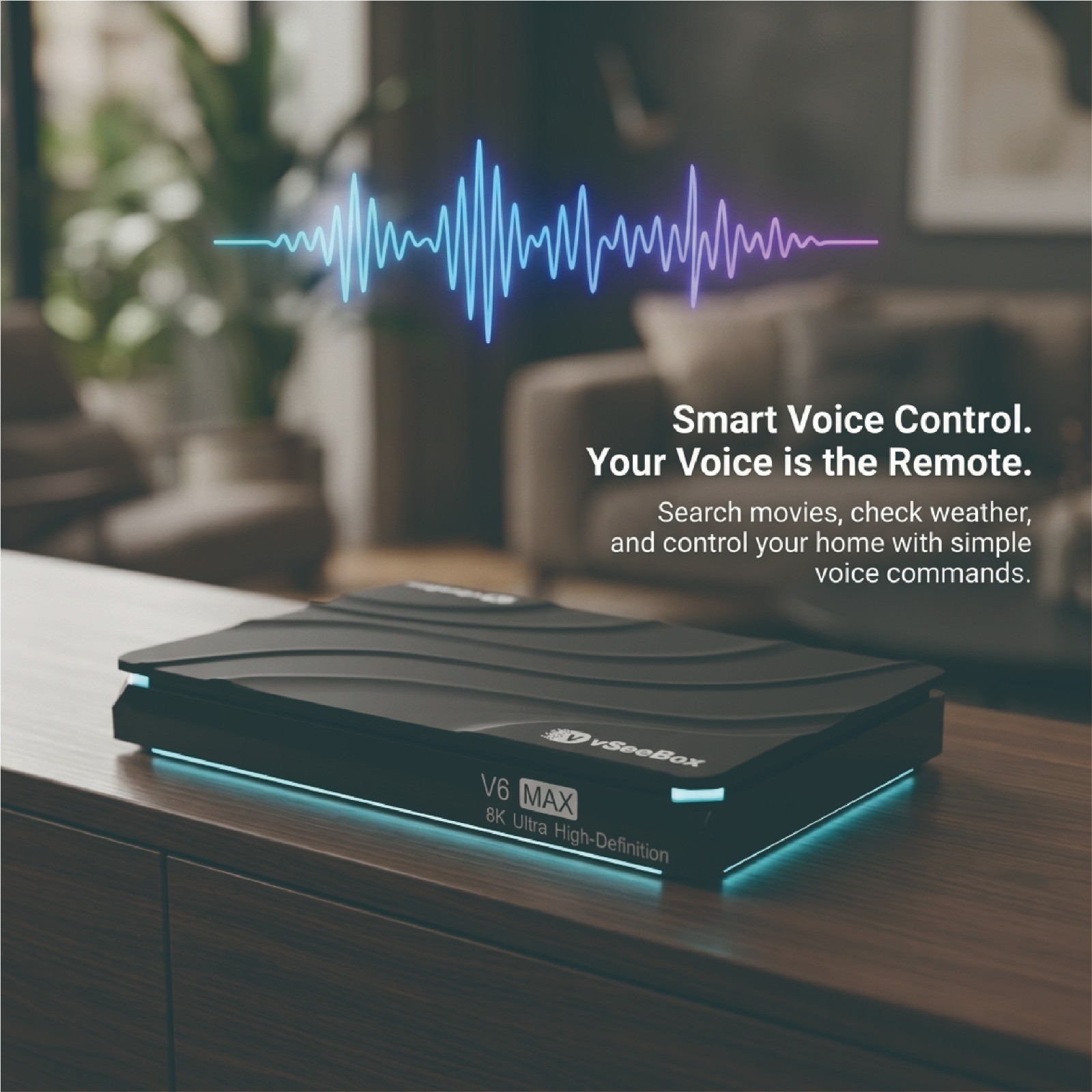 vSeeBox V6 Max Upgraded 8K HDR Android 14 TV Box 4GB 64GB WiFi6 Bluetooth 5.0