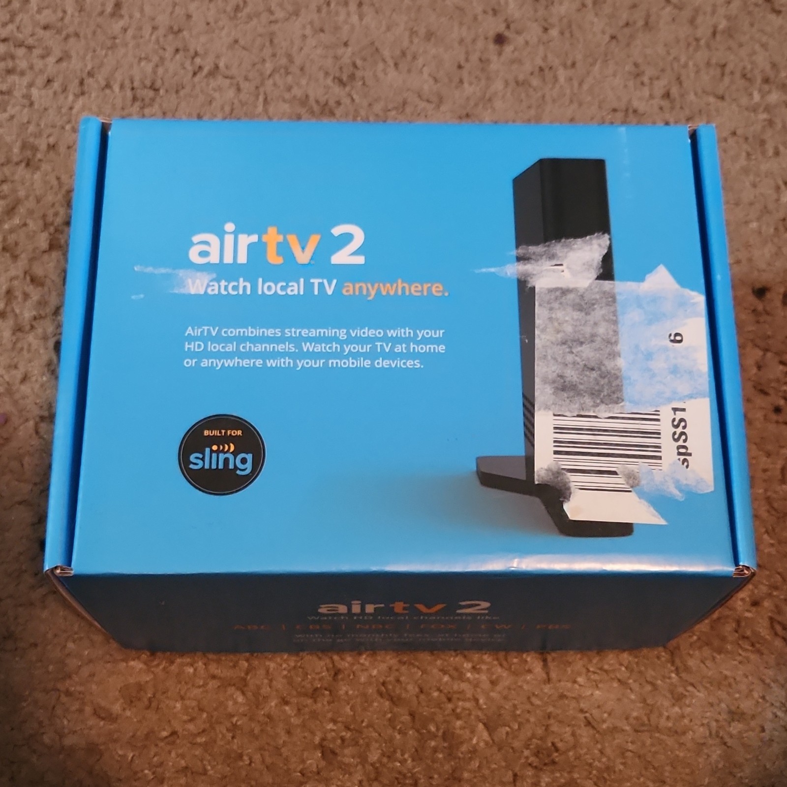 AirTV 2 HD Digital Local Channels Streaming Device for Sling, never opened