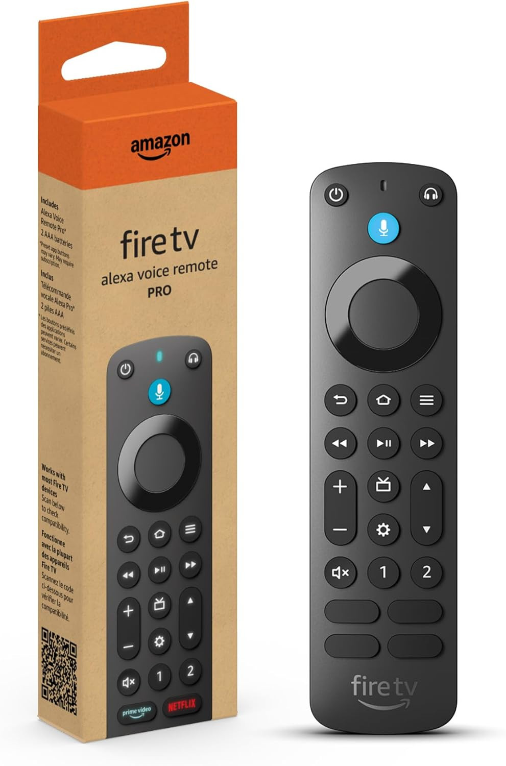 Amazon Fire TV Alexa Voice Remote Pro (Newest Model) with Remote Finder, TV Cont