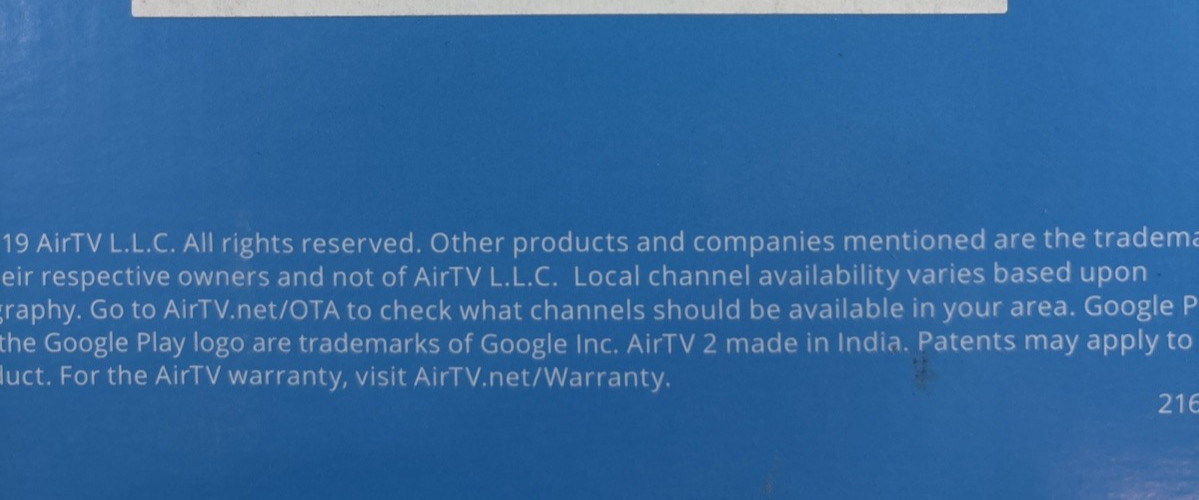 SEALED AirTV 2 Local Channel Streamer – Latest Model
