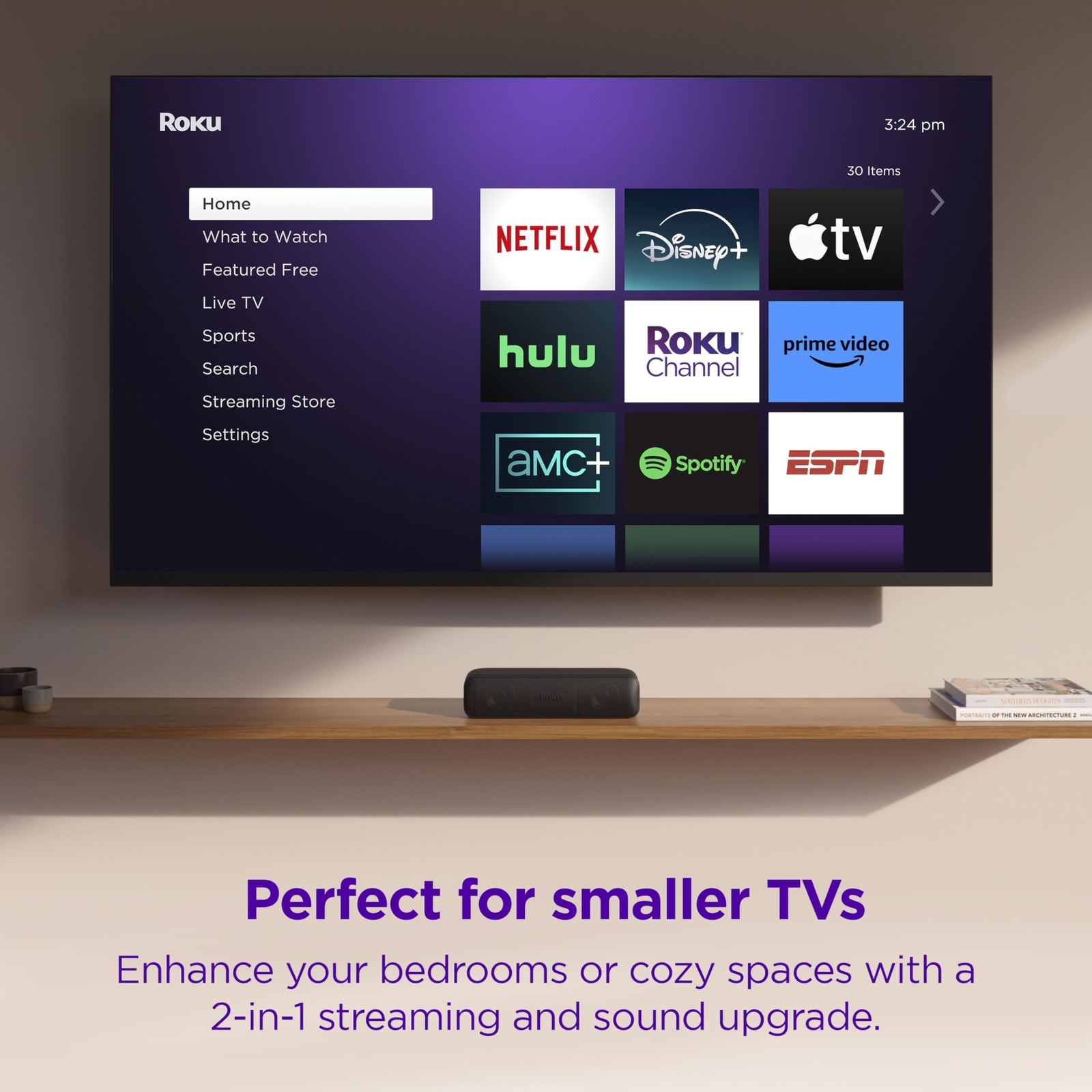 Roku Streambar SE | 2-in-1 TV Soundbar with Built-in 4K/HD/HDR Streaming