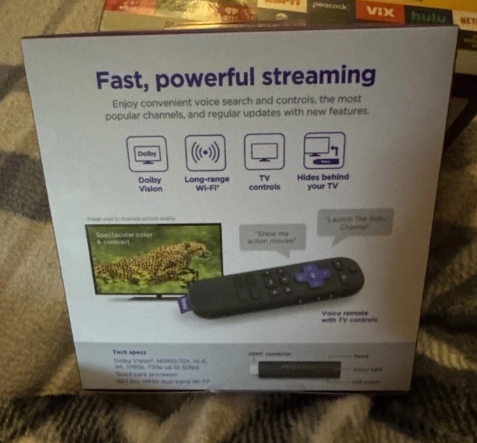 Roku Streaming Stick 4K 3820 HDR Media Streamer