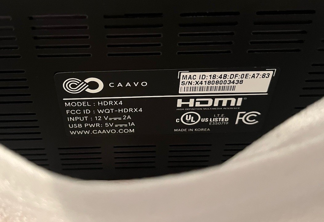 Caavo Control Center Entertainment Hub & Universal Remote w/ Voice Control HDRX4